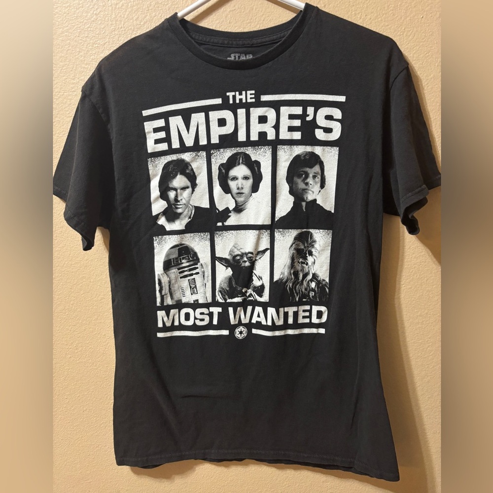 Star Wars The Empire’s Most Wanted Line-up Sleeveless T Shirt Black Size Medium